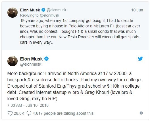马斯克谈早年经历：17岁只带2000美元来美国